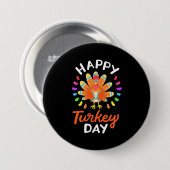 Happy Thanksgiving Happy Turkije Dag Ronde Button 7,6 Cm (Voorkant /achterkant)