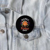 Happy Thanksgiving Happy Turkije Dag Ronde Button 7,6 Cm (In situ)