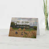 Happy Thanksgiving Harvest Kaart met kalkoenen (Voorkant)