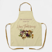 Happy Thanksgiving herfst bloemenfamilienaam Schort (Voorkant)