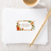 Happy Thanksgiving Herfst Flowers Custom Business Etiket (Insitu)