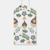 Happy Thanksgiving Herfst Folk Cadeaulabel (Achterkant)