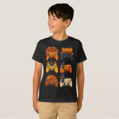 Happy Thanksgiving Herfst Gaming Controllers Turki T-shirt (Voorkant volledig)