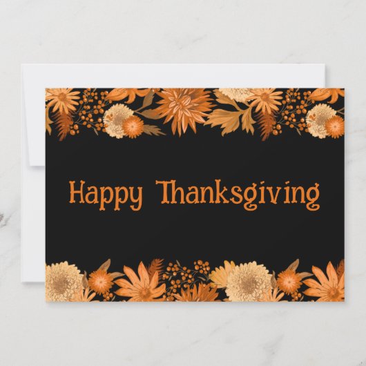 Happy Thanksgiving Herfst Herfst Groeten Feestdagenkaart (Voorkant)