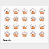 Happy Thanksgiving Herfst Moderne Ronde Sticker (Vel)