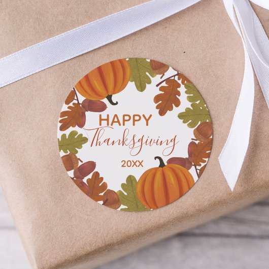 Happy Thanksgiving Herfst Ronde Sticker