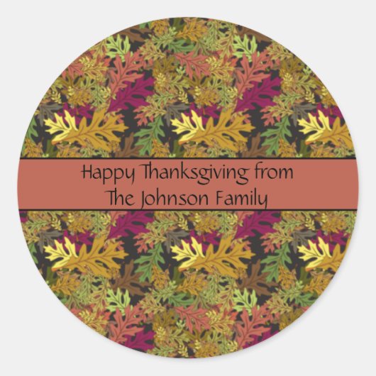 Happy Thanksgiving herfst Stickers (Voorkant)