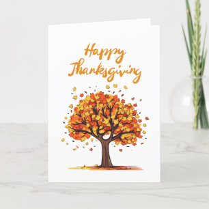 Happy Thanksgiving - Herfst - Wenskaart Feestdagen Kaart