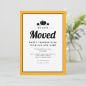 Happy Thanksgiving Holiday Moving Aankondiging (Staand voorkant)