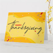 Happy Thanksgiving Kaart (Gele Bloem)