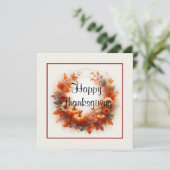 Happy Thanksgiving Kaart (Staand voorkant)