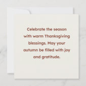 Happy Thanksgiving Kaart (Achterkant)