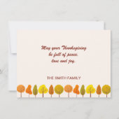 Happy Thanksgiving Kaart (Achterkant)