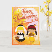 Happy Thanksgiving Kaart (Gele Bloem)