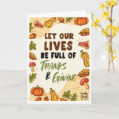 Happy Thanksgiving Kaart (Gele Bloem)