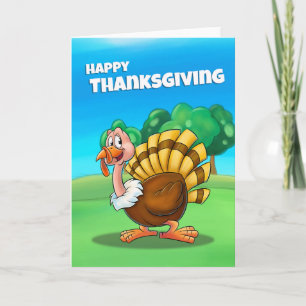 Happy Thanksgiving kaart cartoon