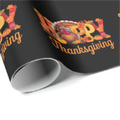 Happy Thanksgiving kalkoenen Herfst Cadeaupapier (Rol Hoek)