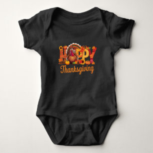 Happy Thanksgiving kalkoenen Herfst Romper