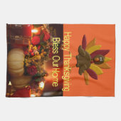 Happy Thanksgiving Keuken Handdoek Bless Home (Horizontaal)