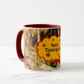 "Happy Thanksgiving"-kleuren in het najaar Mok (Voorkant links)