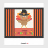 Happy Thanksgiving, kleurrijke groeten, Sticker (Vel)