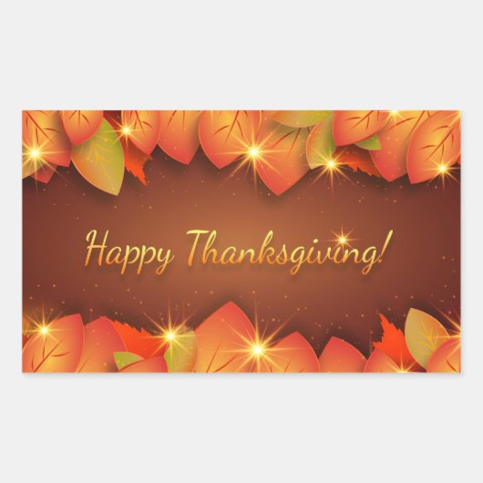 Happy Thanksgiving laat Stickers (Voorkant)