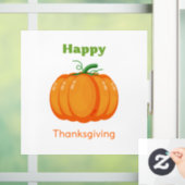 Happy Thanksgiving large pumpkin Raamsticker (Huis)