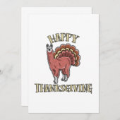 Happy Thanksgiving Llama Alpaca Turkey Fun Gift Aankondiging (Voorkant / Achterkant)