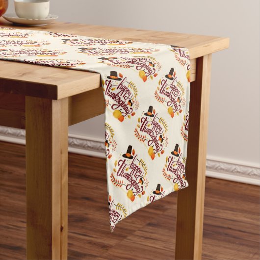 Happy Thanksgiving Long Table Runner Lange Tafelloper (Voorbeeld)