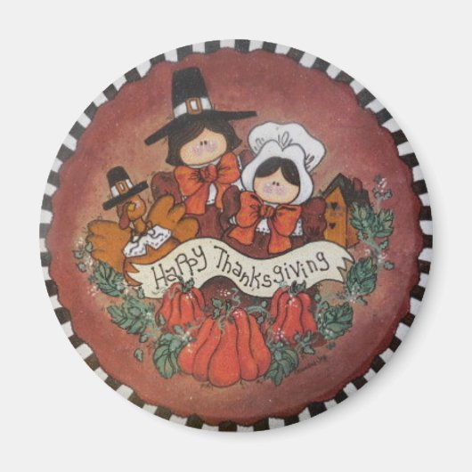 Happy Thanksgiving Magnet Magneet (Voorkant)