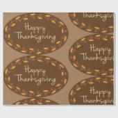 Happy Thanksgiving Message Cadeaupapier (Vlak)