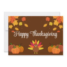 Happy Thanksgiving met bladeren, pompoenen en Turk