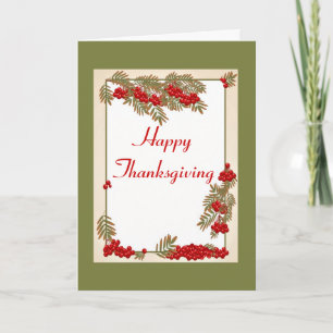 Happy Thanksgiving met een aangepaste tekst van Ro Feestdagen Kaart
