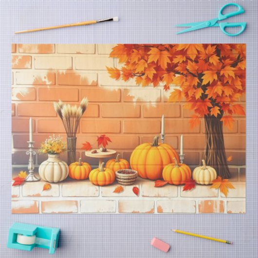 Happy Thanksgiving Mooie Herfst Tissuepapier (Craft)