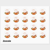Happy Thanksgiving-najaarkleuren Ronde Sticker (Vel)