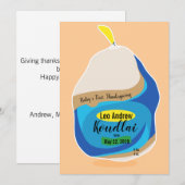 Happy Thanksgiving New Baby Turkey Card Bedankkaart (Voorkant / Achterkant)