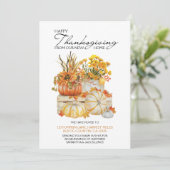 Happy Thanksgiving New Home Pumpkin Harvest Moving Aankondiging (Staand voorkant)