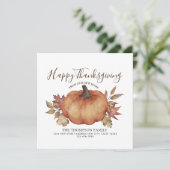 Happy Thanksgiving New Home Pumpkin Moving Aankondiging (Staand voorkant)