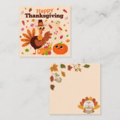 Happy Thanksgiving Notitiekaartje (Voorkant / Achterkant)