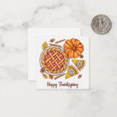 Happy Thanksgiving Notitiekaartje (Voorkant / Achterkant in situ)
