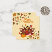 Happy Thanksgiving Notitiekaartje (Voorkant / Achterkant in situ)