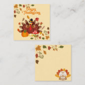 Happy Thanksgiving Notitiekaartje (Voorkant / Achterkant)