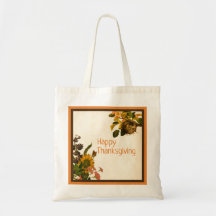 Happy Thanksgiving Oranje en Brown Autumn Floral