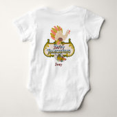 Happy thanksgiving outfit - gepersonaliseerde naam romper (Achterkant)