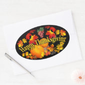 Happy Thanksgiving ~ Oval Sticker (Envelop)