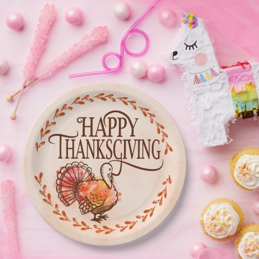 Happy Thanksgiving Papieren Bordje (Feest)