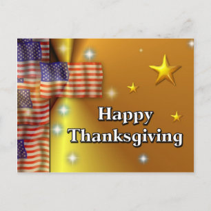 Happy Thanksgiving Patriotic Feestdagenkaart