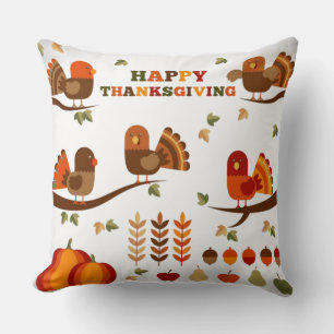 Happy Thanksgiving Pattern Kussen