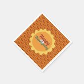 Happy Thanksgiving Pecan Pattern Servet (Hoek)