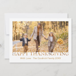 Happy Thanksgiving Photo Holiday Greeting Card Feestdagenkaart